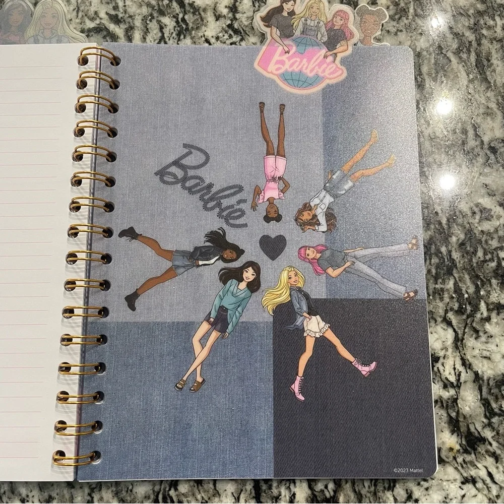 New Barbie Best Place On Earth Together Notebook Journal W/Barbie Tabs